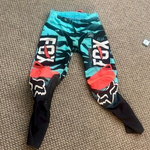 Fox Motocross 180 Vicious 2016 Pants Size Y28 (12-14) Aqua Orange, Youth